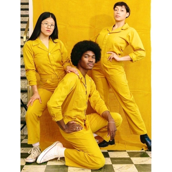 BIG BUD PRESS 70s Cotton Twill Long Sleeve Collared Utility Coveralls Jumpsuit M - Picture 6 of 16